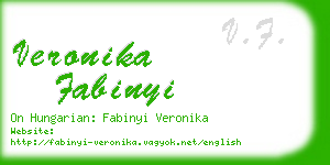 veronika fabinyi business card